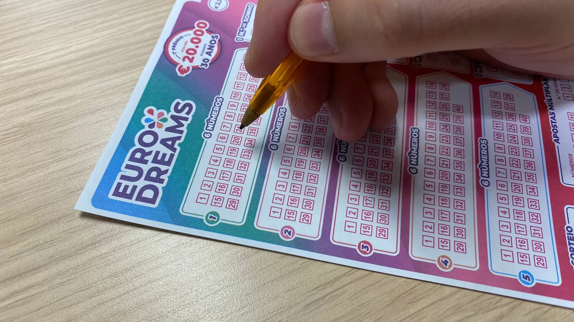 EuroDreams. A chave vencedora desta quinta-feira