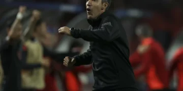 Euforia total. Bruno Lage reagiu assim ao triunfo do Benfica na Champions