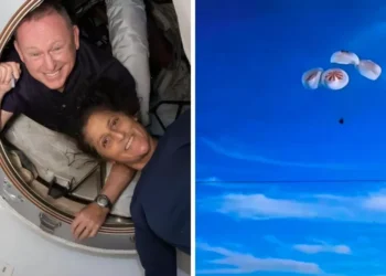 Astronautas voltam à Terra após 9 meses presos no espaço