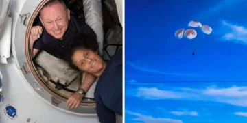 Astronautas voltam à Terra após 9 meses presos no espaço