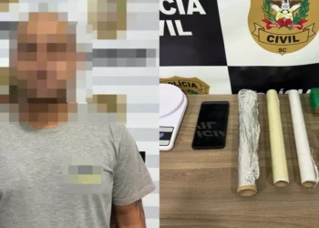Homem é preso novamente por tráfico em Rodeio com meio quilo de maconha no carro