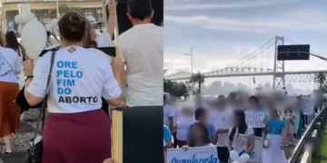 Pelo fim do aborto: Marcha em Defesa da Vida e da Família reúne centenas em Florianópolis