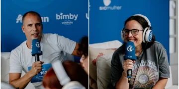 Joana Marques e Ricardo Araújo Pereira poem público do Fólio a rir durante uma hora
