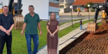 Obras de novo estacionamento público começam na Câmara de Vereadores de Timbó