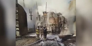 Incêndio atinge subestação de energia em Embu-Guaçu