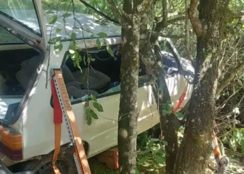 Homem fica ferido após saída de pista e capotamento em Pomerode